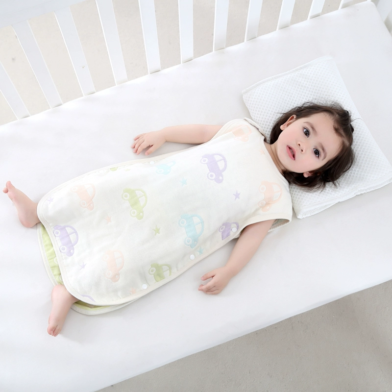 Túi ngủ gạc cho bé bốn mùa áo khoác cotton kiểu dáng điều hòa chống đá trẻ em xuân hạ thu hè mỏng - Túi ngủ / Mat / Gối / Ded stuff