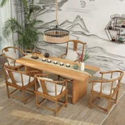 Mới Trung Quốc bàn trà gỗ rắn Bàn ghế phòng khách gỗ rắn Kung Fu bàn trà tiếp tân Bàn trà Zen kết hợp bàn ghế - Bàn / Bàn
