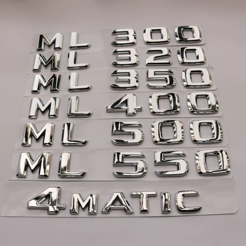 Старый Mercedes -Benz ML Class ML400 ML350 Модифицированный ML500 Слова Стандартная метка смещения хвоста