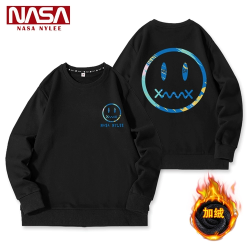 Печатный свитер полон жизненной силы, НАСА улыбка Sweekee Male Little Devil Face, осень и зима плюс