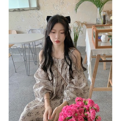 taobao agent Retro summer dress, plus size, french style, A-line