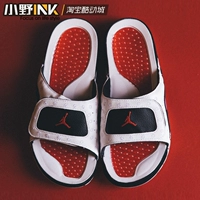 Ono INK Air Jordan 13 AJ13 khóa màu đen và đỏ ma thuật thể thao dép 684915-106 dép jordan