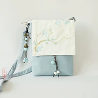 Ретро ткань, ремешок для сумки на одно плечо, ханьфу, китайский стиль, из хлопка и льна, с вышивкой