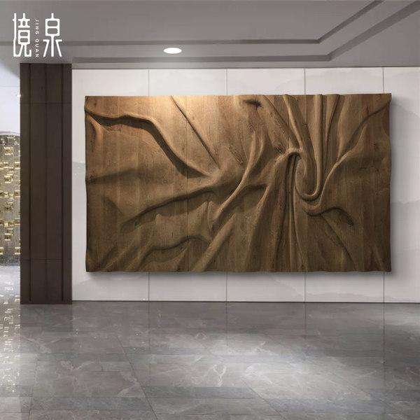 Пружины крупномасштабный оборудование искусство дерево резьба ремесла Украшение стены кулон отели Отдел продаж лобби метоп декоративный