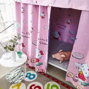 Ký túc xá sinh viên trên tấm vải dày che rèm phòng ngủ cô gái công chúa màu hồng gió dưới chiếc giường thoáng khí - Bed Skirts & Valances