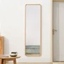 Gương gỗ ốp tường Bắc Âu nữ lắp gương phòng ngủ nhà treo tường đơn giản toàn thân gương phòng khách sàn gương - Gương guong nha tam