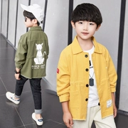 Quần áo bé trai mùa thu 2019 mới mùa thu quần áo bé trai denim áo khoác mùa xuân và mùa thu mặc quần áo thủy triều phiên bản Hàn Quốc của các bé lớn nước ngoài - Khác