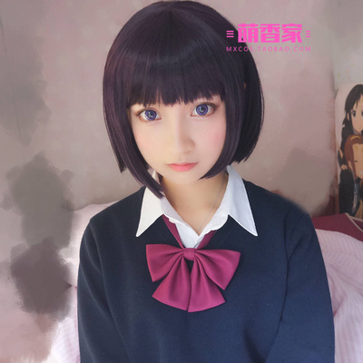 taobao agent Spot goods!The scum of the scum, Anle Oka, Black and purple pear blossoms can be added to daily cos wigs