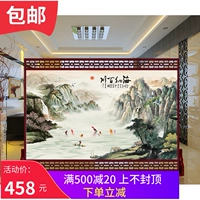 Trung Quốc mới màn hình phân vùng văn phòng phòng khách gỗ rắn cảnh quan phân vùng hiên đơn giản trang trí hiện đại màn hình ghế khách sạn - Màn hình / Cửa sổ vach ngan ban tho