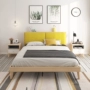 Giường ngủ Bắc Âu căn hộ nhỏ 1,8m1,5 m giường hiện đại tối giản kinh tế tổng thể nội thất phòng ngủ bảng điều khiển giường đôi - Giường giường ngủ gỗ