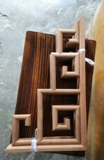 Резная перегородка 实木挂落中式实木角花木花松洞垭口隔断实木花格屏风门窗角花吊顶