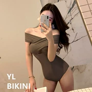 Ngoại hình của bạn ~ Hàn Quốc 2018 phong cách hè gợi cảm openwork ống chéo ngực hở vai bikini một mảnh áo tắm bikini - Bộ đồ bơi One Piece