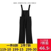 Áo yếm nữ A1FB71305 quá nữ 2019 mùa xuân thêu cạp cao quần nữ Sven jumpsuit - Cộng với kích thước quần áo