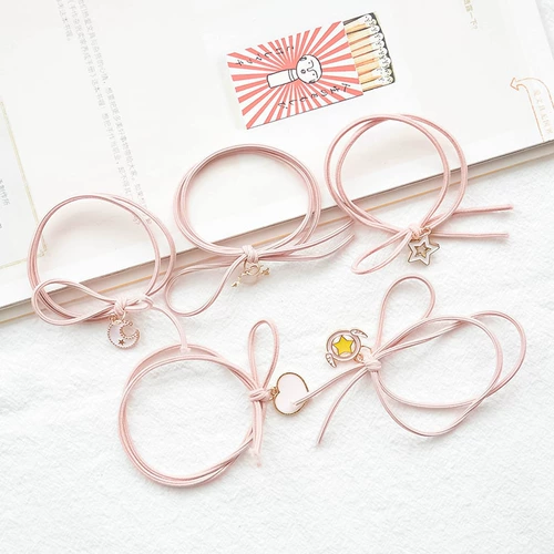 Японская мультяшная универсальная заколка для волос, эластичная резинка, простой и элегантный дизайн