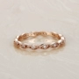 Nhật Bản Hàn Quốc mạ vàng hồng 18k cá tính hoang dã kim cương rỗng rỗng trang trí nhẫn nữ khớp nhẫn thủy triều người - Nhẫn nhan cuoi