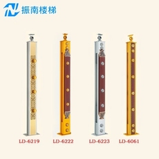 Балясины 振南楼梯夹玻璃立柱铝镁合金拉丝家用室内楼梯扶手护栏栏杆飘窗