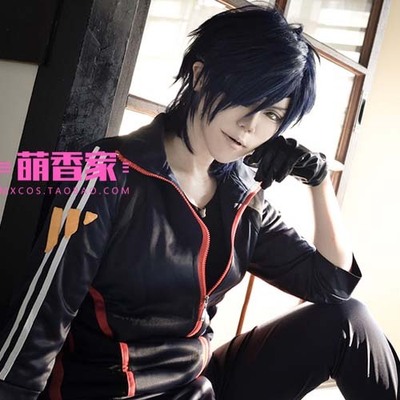 taobao agent Touken Ranbu Candlestick Cut Guangzhong Carnival Flower Gravel ガレキ Black Short Hair Reversed Cosplay Wig