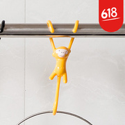 kệ úp bát thông minh Nhà sáng tạo Cuộc sống Hàng hóa Trang chủ Haberdashery Tiện ích nhà bếp Cartoon Monkey Kitchen Guard Hook - Trang chủ giá để đồ bếp