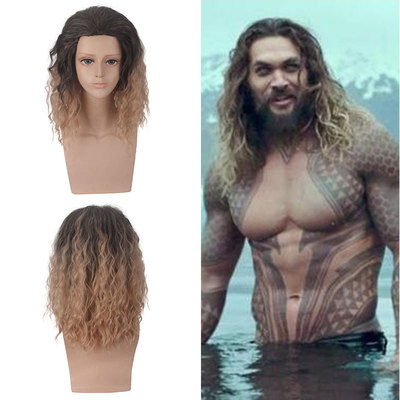 taobao agent Bun Home Europe and the United States False Justice League Water Heroes Hero Lord Meira, the same red oblique curly hair