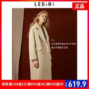 Áo khoác len đôi Lecho đơn giản 2018 thu đông 2018 cho nữ dài phần trên áo len dài đến đầu gối - Trung bình và dài Coat