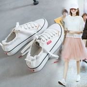 Phiên bản Hàn Quốc chụp giày trắng nữ 2018 hè mới giày vải sinh viên hoang dã phong cách giày vải harbor giày gió