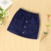 Cô gái 8 tuổi váy ngắn chống ánh sáng công chúa váy denim nhóm hoang dã xu hướng mùa hè váy denim cô gái nhỏ hoang dã - Quần jean