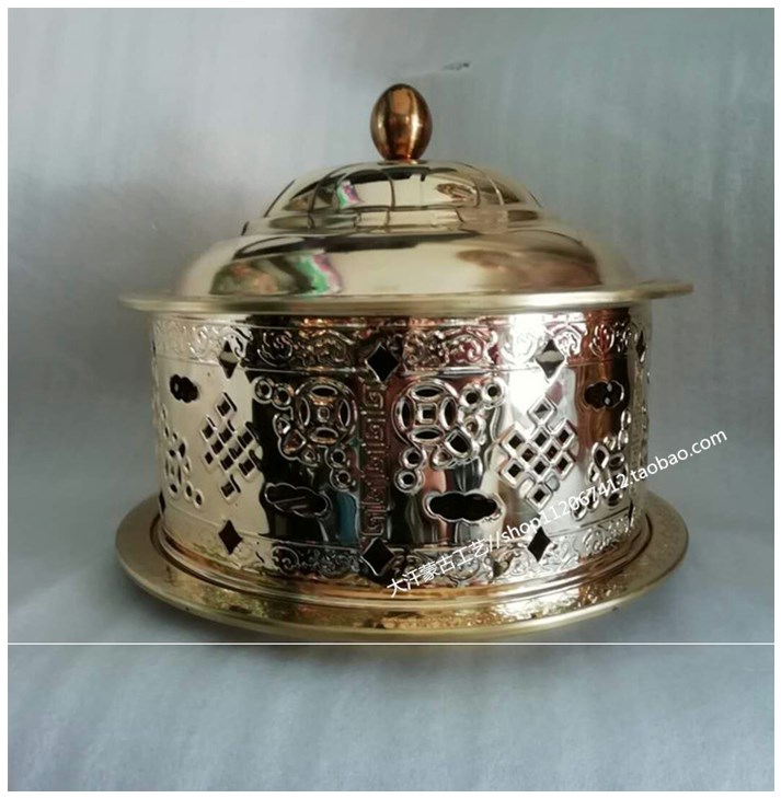 奶茶锅蒙餐餐具纯铜手工熬奶茶锅蒙古少数民族餐饮器具加厚黄紫铜