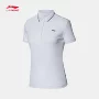 2019 mới Li Ning áo sơ mi polo ngắn tay nữ đào tạo loạt áo mùa hè đan áo thun giản dị APLP014 - Áo polo thể thao áo polo nam trung niên
