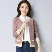 Áo len ngắn nữ áo len áo len giản dị Hàn Quốc 2019 xuân mới khăn choàng nữ bên ngoài áo khoác - Cardigan