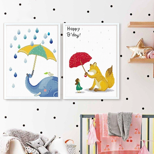 Cross -STITCH 2022 Новый маленький милый мультфильм Студент Студент Гостиная спальня Детская линейная вышивка