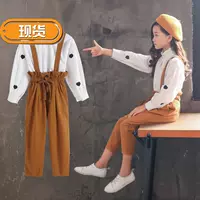 Áo thun bé gái mùa xuân phiên bản Hàn Quốc mới sành điệu 2019 mới n hai bộ chấm bi thủy triều dài - Khác đồ bộ cho bé