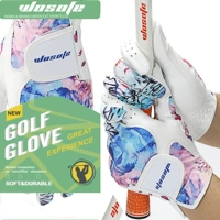 Бесплатная доставка Golf Gloves Ladies Phantom Colantembeled Sheekskin, Wear -устойчивая и дышащая модная спортивная