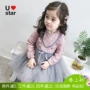 Quần áo mùa thu trẻ em nữ tay dài cho bé nữ Váy trẻ em nước ngoài mùa thu Váy dài tay công chúa 2018 phiên bản mới của Hàn Quốc chân váy bé gái