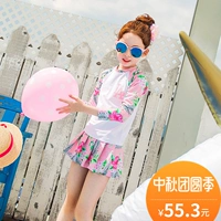 Cô gái chia áo tắm 2019 hè mới lớn trẻ em thời trang in áo tắm Cô gái chống nắng bikini thủy triều - Bộ đồ bơi của Kid đồ bơi cho em bé