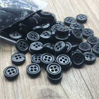 Мужская и женская рубашка юбка Black Four -Eye круглые пуговицы маленькие пуговицы дикая рубашка универсальная кнопка