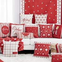Красная подушка, скандинавский диван, транспорт, наволочка, популярно в интернете