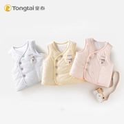 Áo thun cotton bé gái mùa thu và mùa đông cotton bé trai và bé gái dày ấm vest vest vest