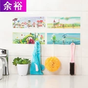 [Cửa hàng bách hóa Yuyu] Không có dấu vết móc mạnh mẽ trong suốt quần áo treo tường nhà bếp móc dính chống thấm móc - Trang chủ