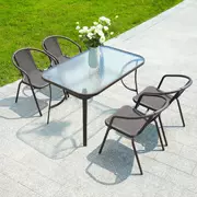 Quầy hàng thực phẩm bàn dài mặt trời ô gazebo ghế dải bàn hình chữ nhật ngoài trời đồ nội thất sân vườn bàn ghế với ô - Bàn ghế ngoài trời / sân