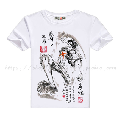 taobao agent Luffy One Piece T -shirt Men's Short Sleeve Summer Saabjo Sauron Sauron Mountain Governance Ink Clothing Student