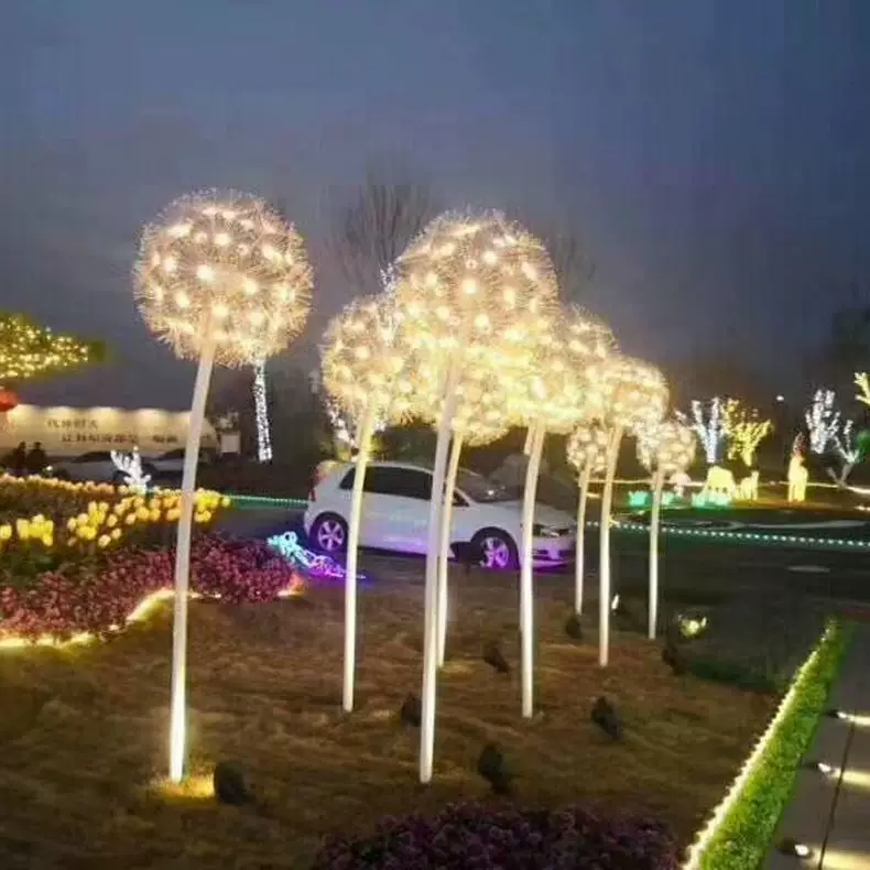 LED наземное подключение симуляционное цветок морская тростниковая лампа квадрат plug-in роза инженерное уличное фестивальное декоративное освещение для газона