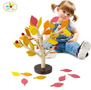 2019 mới Montessori đỏ vàng xanh đông bé giáo dục sớm đồ chơi gỗ chất lượng bảo vệ môi trường chính tả chèn câu đố cây - Khác