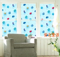T -Free Static Glass Stack Want Ванная детская комната мультфильм окна цветочная бумага Неопрос солнцезащитная пленка
