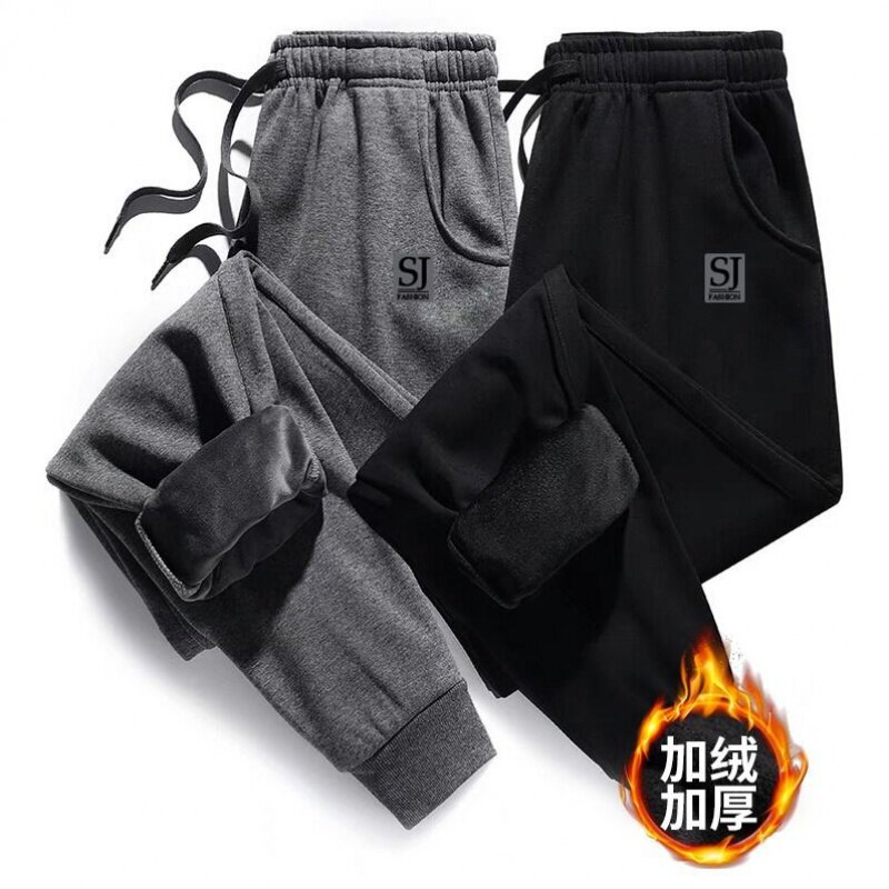 裤子男士休闲裤加绒加厚卫裤韩版潮流秋冬季学生保暖加绒运动裤男