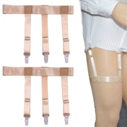 Áo xuyên biên giới chống nhăn áo chống trượt clip đùi vòng garter nylon chất liệu màu da điểm - Nịt Tất