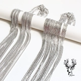 Цепочка, универсальное ожерелье, европейский стиль, простой и элегантный дизайн, серебро 925 пробы