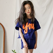 [Ưu đãi đặc biệt] Quần áo trẻ em Hàn Quốc BONNE 2019 hè cho bé gái cỡ lớn tay ngắn thư thể thao hai mảnh phù hợp với 0504 - Phù hợp với trẻ em