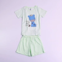 80-110 jia b бренд детская одежда в летних мальчиках кипят хлопковой с коротким рукавом набор BB6209 смешанный зеленый