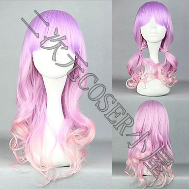 taobao agent Lolita wave's wig, candy-like purple, mixed color princess model