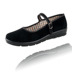 Sơn Đông Lutai nữ mô hình một nút giày chất lượng cao nghi thức đen giày thấp gót phẳng thấp cắt giản dị nỉ Giày cắt thấp